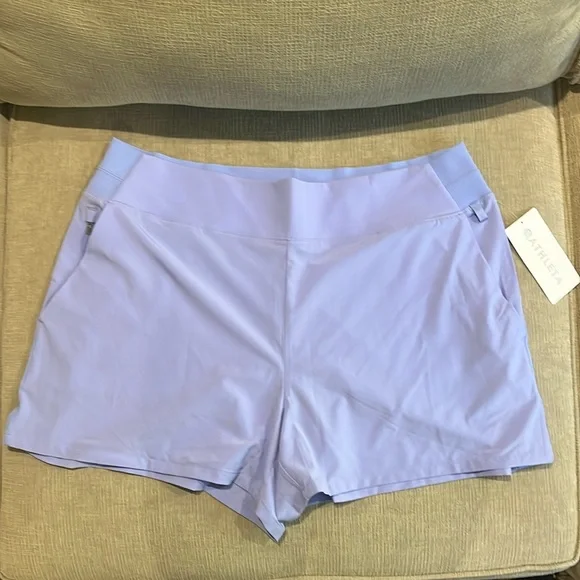 🎁 NWT Athleta Brooklyn Short in Light Blue/Lilac (Victorian Periwinkle) Size 18 - Picture 2 of 12